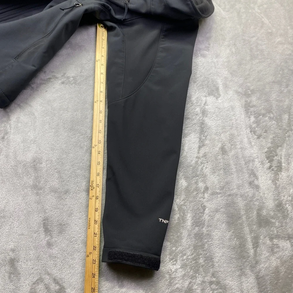The North Face‎ Apex Mens Medium Black Softshell Full Zip Jacket Fleece Lined
